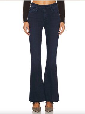 MOTHER The Weekender Fray Stretch Flare Jeans Size 28